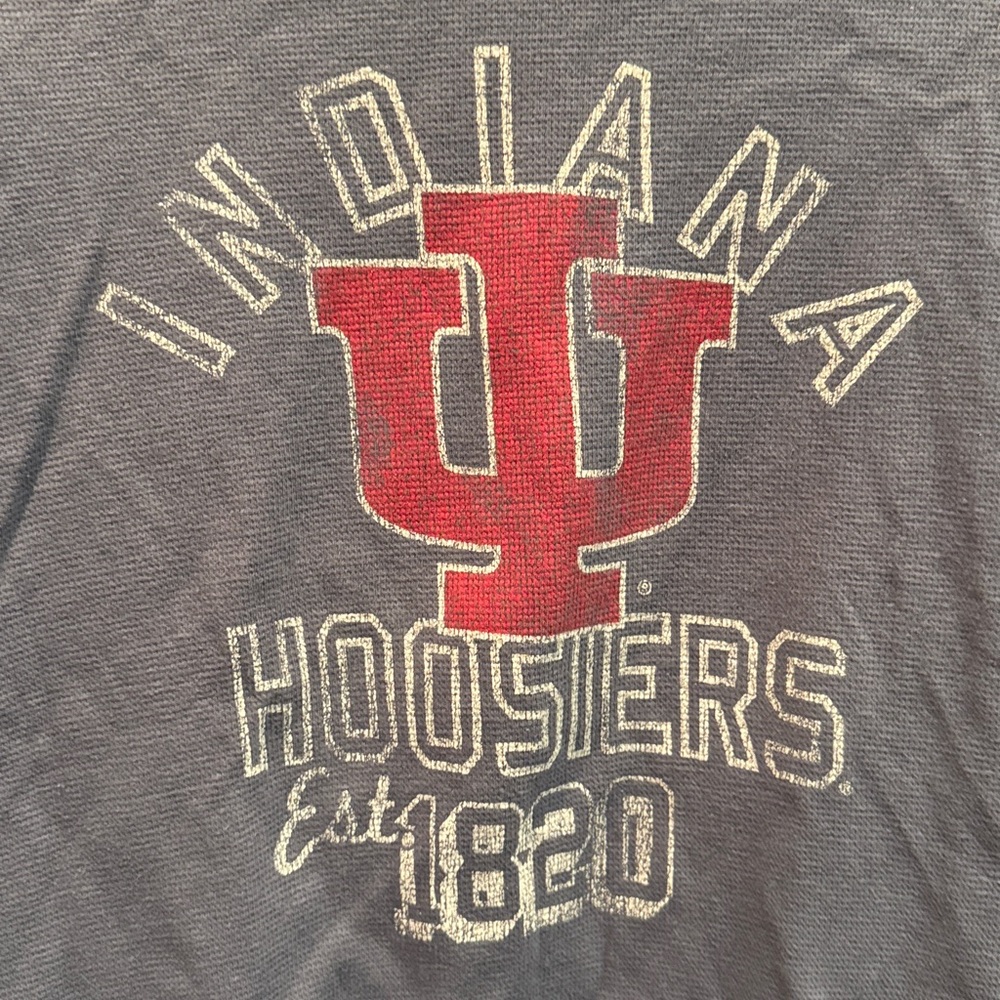 Retro Brand Indiana Hoosiers Long Sleeve Shirt - Gray and red. Size small - Picture 2 of 5